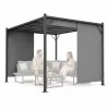 Kerti pergola 3x4 m acél váz szürke tetővel