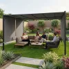 Kerti pergola 3x4 m acél váz szürke tetővel