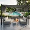 Kerti pergola 3x4 m acél váz szürke tetővel