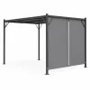 Kerti pergola 3x4 m acél váz szürke tetővel