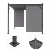 Kerti pergola 3x4 m acél váz szürke tetővel