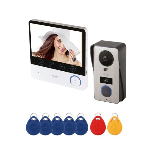 Video kaputelefon, 7"színes, RFID, bővíthető