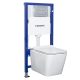 Tinos White Duofix Delta Chr falba építhető WC tartály szett
