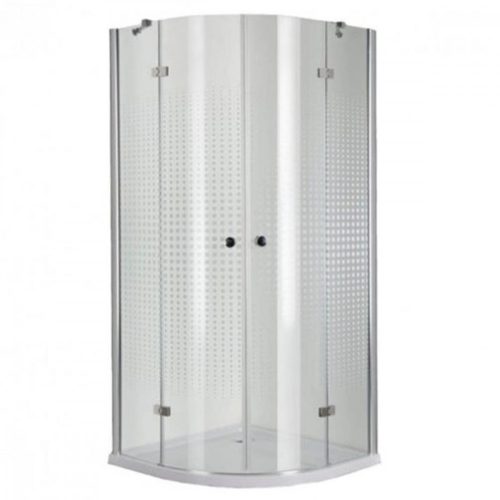 Simplyflex 90x90 cm íves duplanyílóajtós zuhanykabin zuhanytálca nélkül