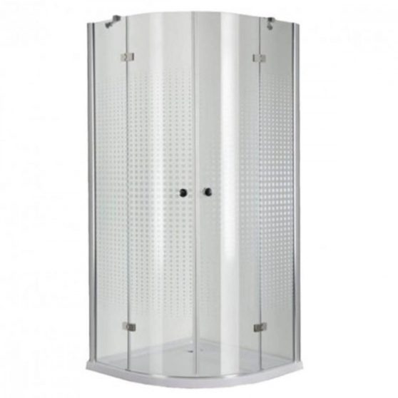 Simplyflex 90x90 cm íves duplanyílóajtós zuhanykabin zuhanytálca nélkül
