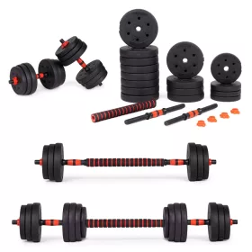   Állítható súlyzók 2x20 kg-os súlyzó szett 40 kg-os rúd