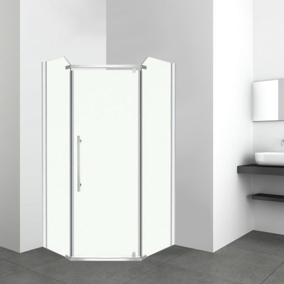 Glasgow 80x100 cm szögletes aszimmetrikus zuhanykabin zuhanytálca nélkül