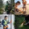 Vízálló kézi fémdetektor LED zseblámpával és tokkal