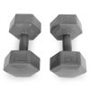 Hex súlyzó szett 2x5 kg szürke
