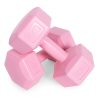Hex súlyzó szett 2x5 kg rózsaszín