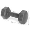 Hex súlyzó szett 2x1 kg szürke