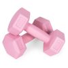 Hex súlyzó szett 2x1 kg rózsaszín