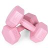 Hex súlyzó szett 2x2 kg rózsaszín