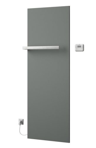 ELION elektromos fürdőszobai radiátor termosztáttal 606x1765mm 900W metál ezüst