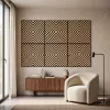 Akusztikus falpanel Deco IV bambusz hatású 60x60x1,8 cm