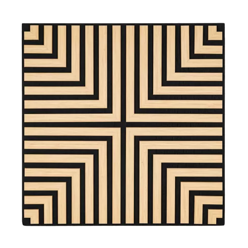 Akusztikus falpanel Deco V bambusz hatású 60x60x1,8 cm