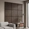 Akusztikus falpanel Deco V dió hatású 60x60x1,8 cm