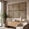 Akusztikus falpanel Deco VI bambusz hatású 60x60x1,8 cm