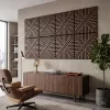 Akusztikus falpanel Deco VI dió hatású 60x60x1,8 cm