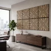 Akusztikus falpanel Deco VII bambusz hatású 60x60x1,8 cm