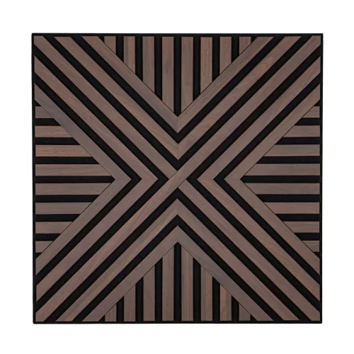 Akusztikus falpanel Deco VII dió hatású 60x60x1,8 cm