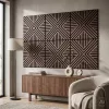 Akusztikus falpanel Deco VII dió hatású 60x60x1,8 cm