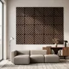 Akusztikus falpanel Deco IX dió hatású 60x60x1,8 cm