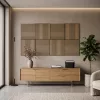 Akusztikus falpanel Deco II bambusz hatású 60x60x1,8 cm
