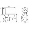 KR61 Sarokba szerelhető monoblokkos WC ülőkével