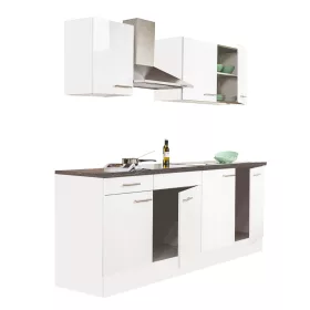 Yorki 210 konyhabútor fehér korpusz,selyemfényű fehér fronttal