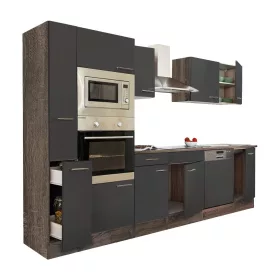 Yorki 310 konyhabútor yorki tölgy korpusz,selyemfényű antracit fronttal