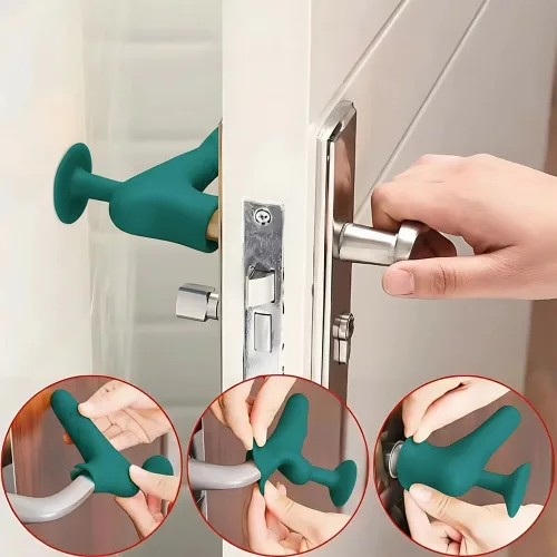 Ajtóütköző kilincsre kék