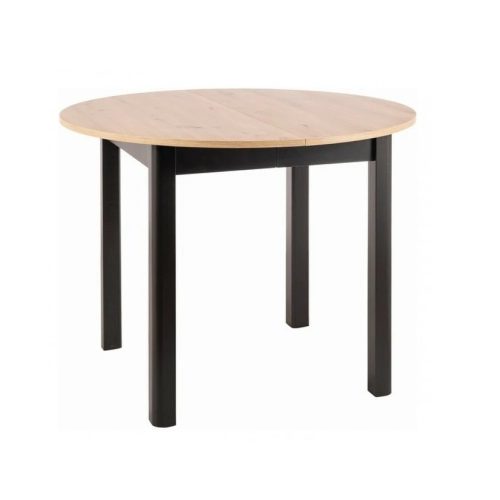 Bővíthető étkező asztal LBB171 artisan tölgy/ matt fekete