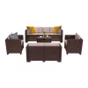 City Large 7 személyes kerti bútor garnitúra barna