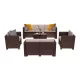 City Large 7 személyes kerti bútor garnitúra barna