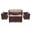 City Large 7 személyes kerti bútor garnitúra barna