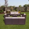 City Large 8 személyes kerti bútor garnitúra barna