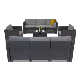 City Large 8 személyes kerti bútor garnitúra grafit