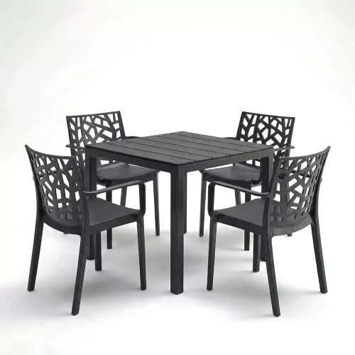 Vento 4+1 kerti bútor garnitúra szett grafit