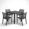 Vento 4+1 kerti bútor garnitúra szett grafit