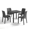 Terra 4+1 kerti bútor garnitúra szett grafit