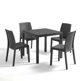 Terra 4+1 kerti bútor garnitúra szett grafit