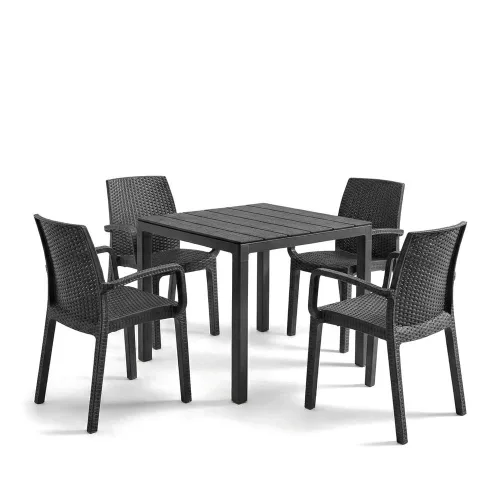 Revio 4+1 kerti bútor garnitúra szett grafit