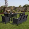 Venus IV 7 személyes kerti bútor garnitúra grafit