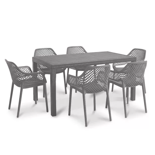 Livo 6+1 kerti bútor garnitúra szett cappuccino