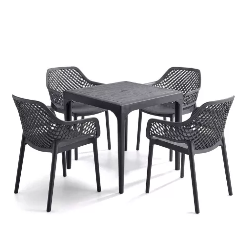 Avalon 4+1 kerti bútor garnitúra szett grafit