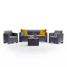 Nero 5 személyes kerti bútor garnitúra grafit