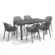 Rino 6+1 kerti bútor garnitúra szett grafit