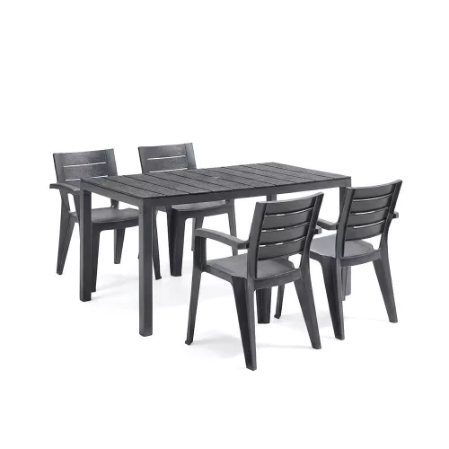 Vivo 4+1 kerti bútor garnitúra szett grafit