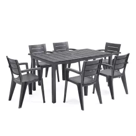 Vivo 6+1 kerti bútor garnitúra szett grafit